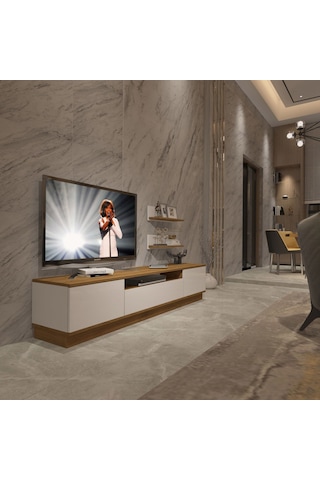 Decoraktiv Trendstyle 4s Mdf Tv Ünitesi Tv Sehpası Pera - Beyaz