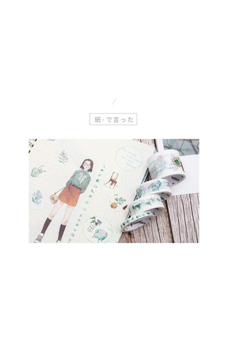 Lichen Washi Bant Set 4 Rolls 30mm 15mm 5mm Geniş Dekoratif Diğer