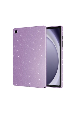 Butam Bilişim Galaxy Tab S8 Simli Parlak Görünümlü Uyumlu Tablet Koton Kılıf-lila Tablet Kılıfı