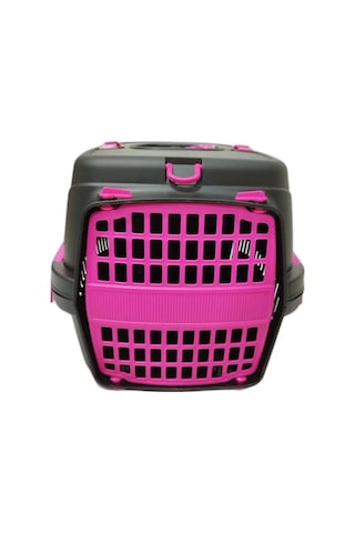 Pribor Kedi Köpek Evcil Hayvan Taşıma Çantası Box Orta Boy Çok Fonksiyonlu Siyah-pembe