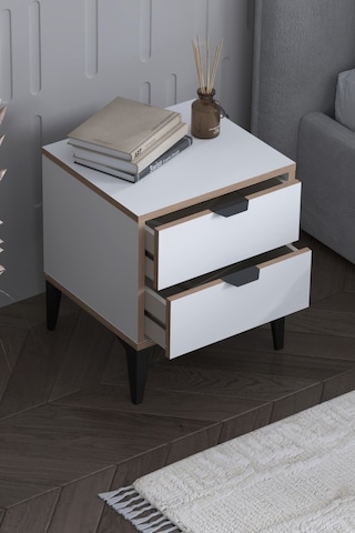 Arden 2 Çekmeceli Komodin Beyaz