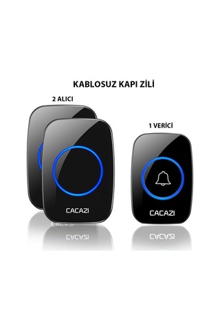 2 Alıcılı Su Geçirmez Beyaz Pil Gerektirmeyen Kablosuz Led