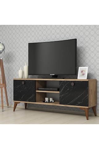 120Cm Çam Mermer Tv Sehpası