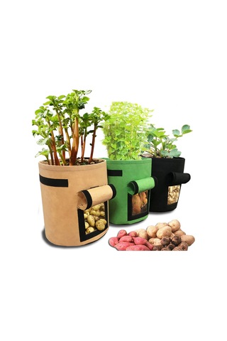 Suofeng Amazon İçin Katlanabilir Sebze Yetiştirme Çantası - Patates, Domates Ve Çilek İçin Hava Geçirgen, Taşınabilir