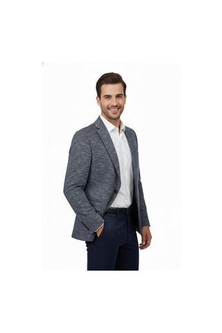 Erkek Tek Spor Ceket Çift Yırtmaçlı Bgl-st04981 Lacivert