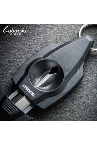 Lubinski Anahtarlık V-cut Puro Kesici Lazer Bıçak Plastik-siyah 56ring