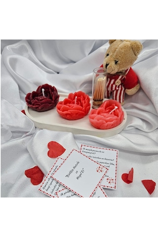 Love Box-3lü Soya Wax Mum Hediye Kutusu
