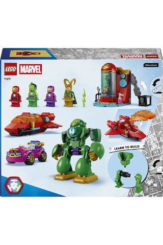 LEGO® ǀ Marvel Loki - Iron Man Takımına Karşı 11211 - 4+ için Minifigür İçeren Oyuncak Yapım Seti (204 Parça)
