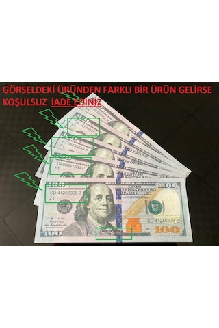 Aykar 100 Adet 100 Dolar Geçerssiz Dizi Film Ve Video Çekimi Için