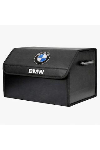 Bmw Marka Logolu Oto Bagaj Organizer Çanta Oto Bagaj Çantası 2 Bölmeli Suni Deri 48 Cm X 31 Cm X 29 Cm