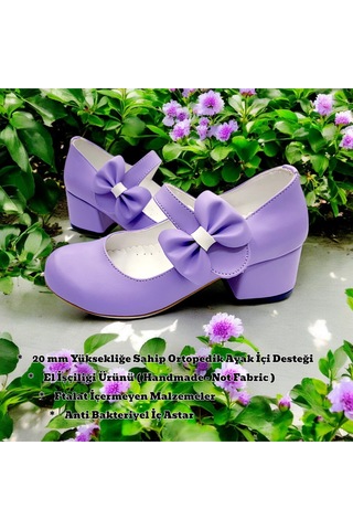 Beebron Ortopedik Topuklu Abiye Kız Çocuk Ayakkabı Soft Series Abiayk2401 Lila Lila