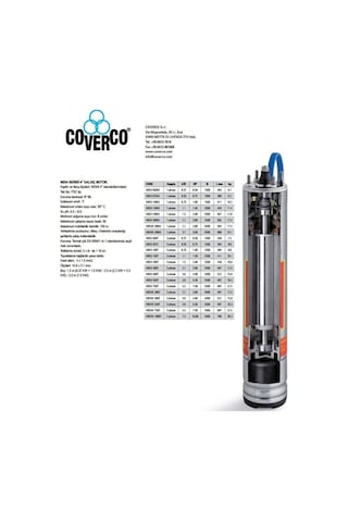 Coverco 1.5 Hp 4" 220V Italyan Dalgıç Motoru