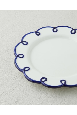 English Home Lovely Loop Dolomite Pasta Tabağı 20,5 Cm Lacivert