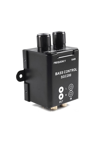 Aubyhe Araba Güçlendirici Hoparlör Baz Kontrol Cihazı - Kaliteli Metal Bass Regülatörü - Frekans/gain Ayarı - Siyah