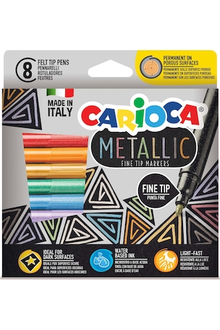 Carioca Metallic Keçeli Kalem 8'li