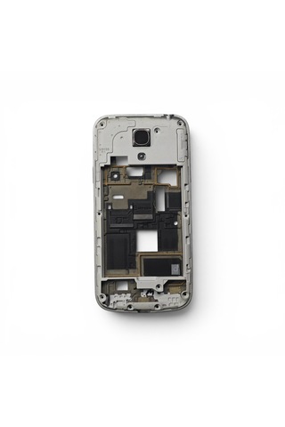 Samsung İ9190 Kasa Samsung Galaxy Uyumlu S4 Mini Gri Renk Orta Kasa Çıtalı On Off Ses Tuş Kamera Lens Gri Silver