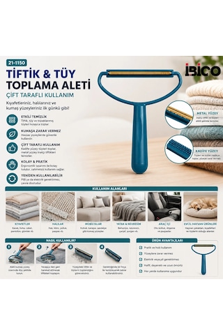2in1 Başlı Plastik Saplı Metal Tiftik Tüy Toplama Pls.kaşıyıcı Aparat Pet Shop Bx40