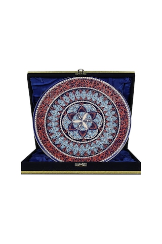 E38 El İşçiliği Çini Tabak 25 Cm - 6678