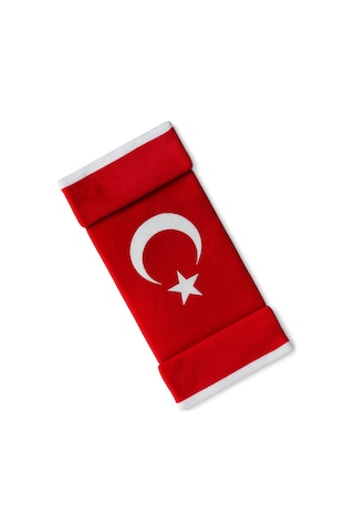 Türk Bayraklı & Ayyıldız Desenli Uzun Tüylü Yumuşak Torpido - Pandizot Koruyucu Pelüş Örtü Halı