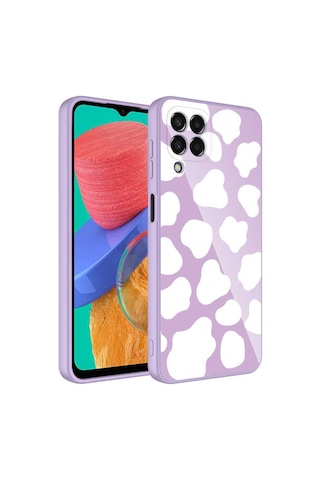 Galaxy M33 Kılıf Kamera Korumalı Desenli Sert Silikon Zore Epoksi Kapak NO6