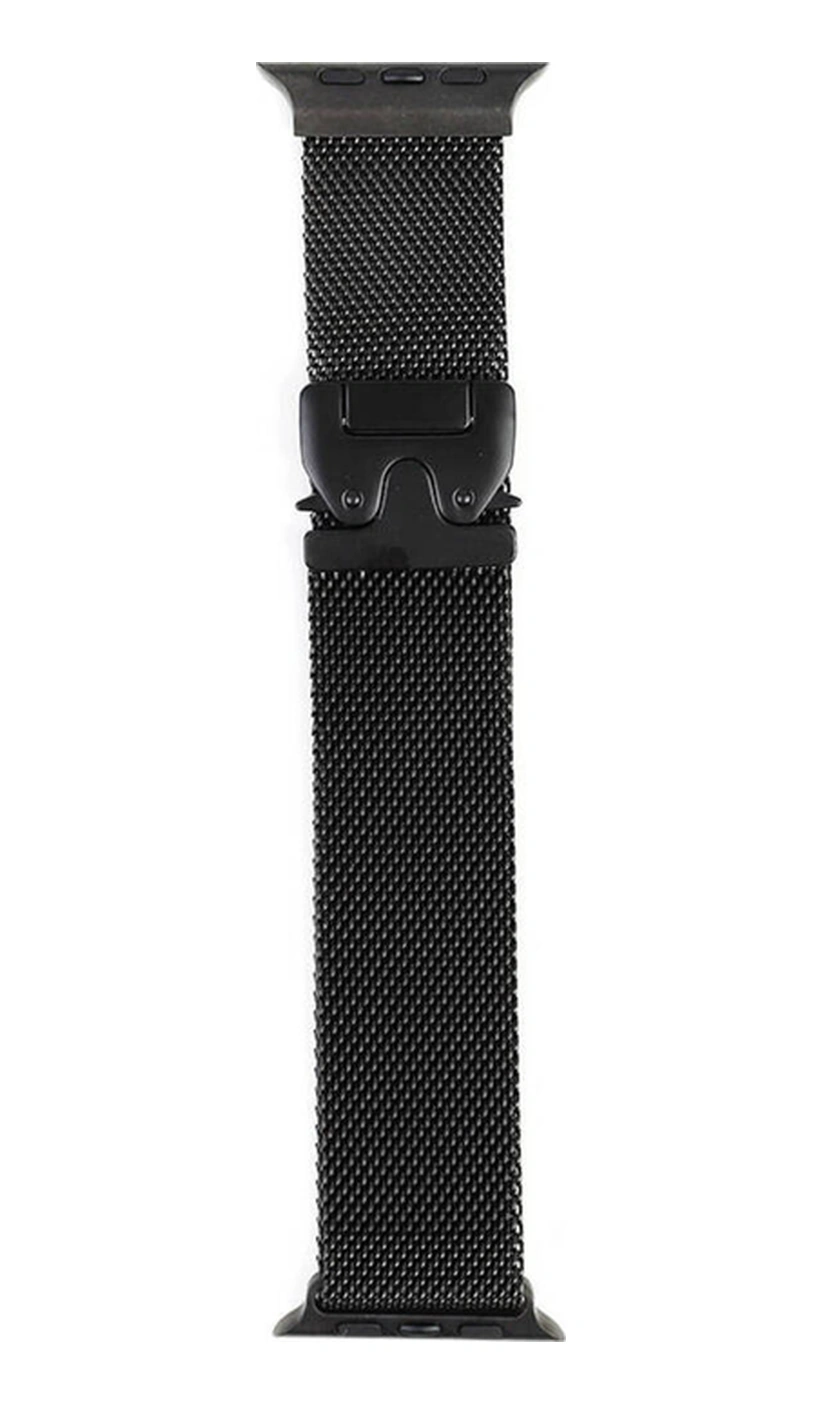 Adige Apple Uyumlu Watch 11 46mm Kordon Kayış Hasır Metal Krd-25