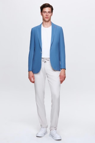 Twn Slim Fit Mavi Armürlü Uçan Blazer Kumaş Ceket 4ef04zb024092 Mavi