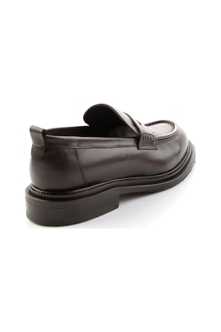 Kahve Antik Hakiki Deri Erkek Loafer Ayakkabı E01600301341