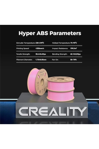 Creality Hyper Abs Pembe Filament 1.75mm 1000gr - Urhanshop Yetkili Satış