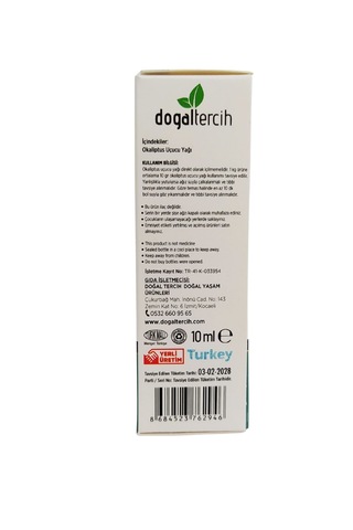 Doğal Tercih Okaliptus Yağı 10 Ml , Katkısız Seyreltilmemiş