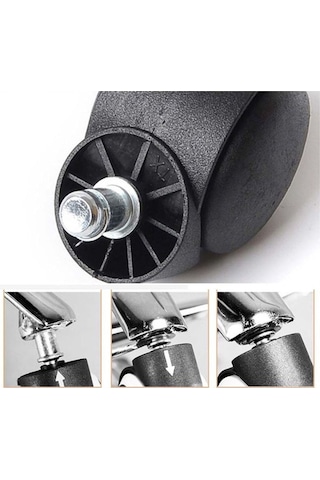 Plastik Koltuk Tekeri Ofis Büro Sandalye Geçmeli Tekerleği -5 Adet Tekerlekler