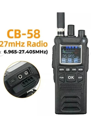 Tkstar Kalitesi İle Cb58 Cb 58 Cb-58 4w 4000mah El Telsizi Tkstar 27mhz 26.965-27.405mhz 40 Kanal