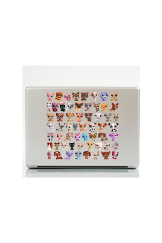 Sevimli Minik Hayvanlar Temalı Sticker Seti Tatlı Estetik Çıkartma Laptop Telefon Defter Etiketi Çok Renkli