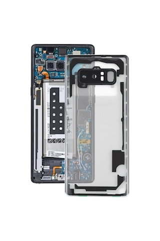Cbtx Samsung Galaxy Uyumlu Note 8 N950f N950fd N950u N950w N9500 Şeffaf Pil Arka Kapak Kamera Lens Kapağı İle Şeffaf