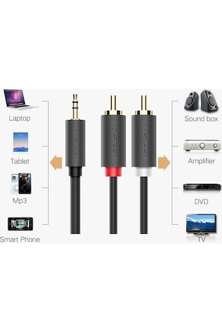 Ugreen 3.5mm Aux Rca Ses Kablosu 10 Metre