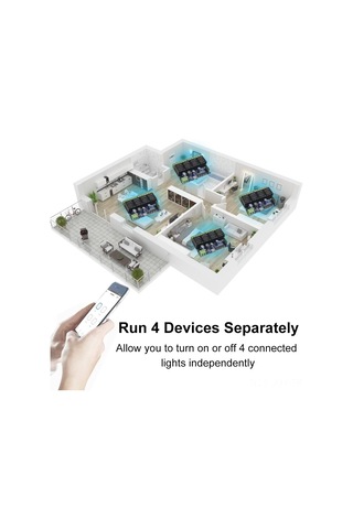 Youmex 4 Yollu Wifi Röle, Dc Girişli Akıllı Ev Cihazı, Kablosuz Uzaktan Işık Kontrolü, Çok Fonksiyonlu Ev Otomasyonu Aleti