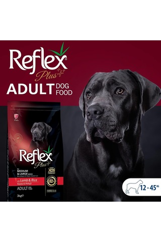 Plus Orta Büyük Irk Kuzu Yetişkin Köpek Maması 3 Kg
