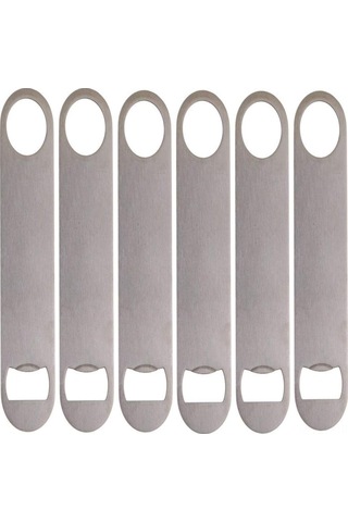 Youtek 6'lı Paslanmaz Çelik Açıcı: Profesyonel Bar & Mutfak İçin Dayanıklı, Kolay Kullanımlı Biçak Açıcı Seti Gümüş