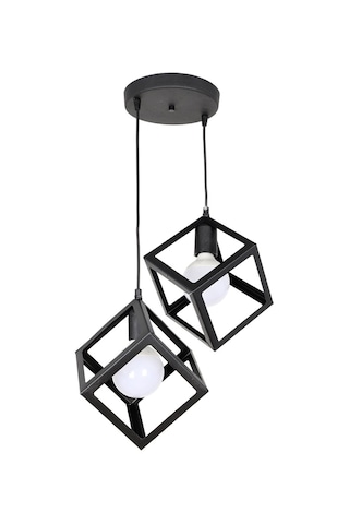 Küp 2.Li Siyah Avize