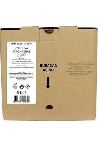 Eyüp Sabri Tuncer 68 Derece Japon Kiraz Çiçeği Kolonyası Bag In Box 5 L
