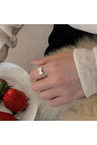 Kadınlar İçin Özel Olarak Tasarlanmış Benzersiz Düz Bantlı Yüzük No.19 Çok Renkli