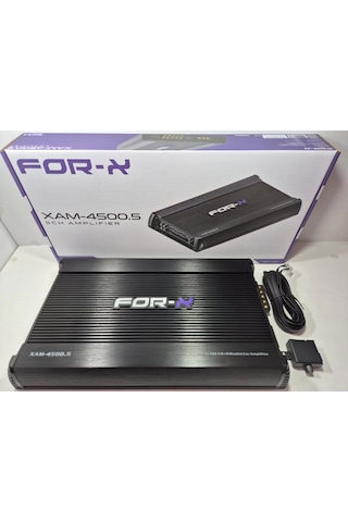 For-x 5 Kanal Amfi - For-x Xam-4500.5 - 80rms X 4 + 300rms - Bass Kontrollü 5 Kanal Oto Anfi