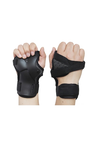 Geeksen Çocuk & Yetişkin Kayak, Kayboard, Paten Koruyucu Eldivenleri - Sert Plastik Korumalı, Soluklu Spandex, Boyutu M, Siyah Diğer