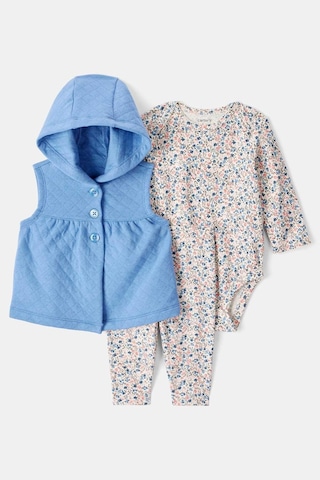 Kız Bebek Yelekli Set Ctr-1t547610 Mavi