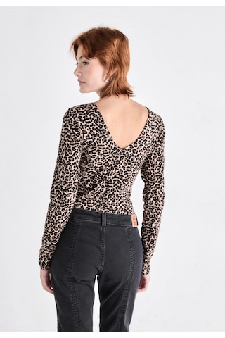 Only 15361325 Genis Yaka Leopar Desenli Kadin Body - Leopar Leopar