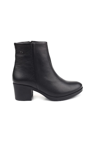 Castle Black Cb-92162-1 Kadın Deri Topuklu Bot Siyah