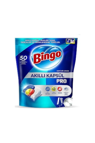 Bingo Akıllı Kapsül Pro Bulaşık Makinesi Deterjanı 3 x 50 Tablet