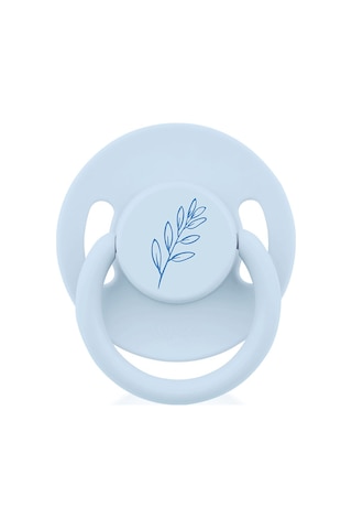 Wee Baby Pure Yuvarlak Uçlu Kauçuk Emzik No:1 Mavi 0-6 Ay