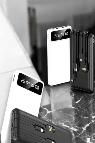 20.000 Mah Led Işıklı Lcd Ekran Usb Girişli Type-c Lightning Powerbank Krgltgsx85k0q2tk3n6