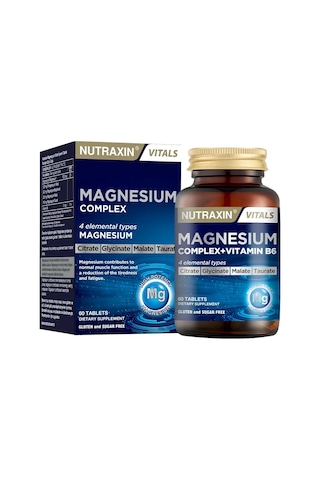 Magnesium Complex Vitamin B6 Magnezyum İçeren Takviye Edici Gıda Kutusu Hediyeli