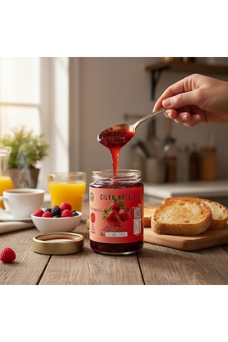 400 Gr %65 Meyveli Doğal Çilek Reçeli